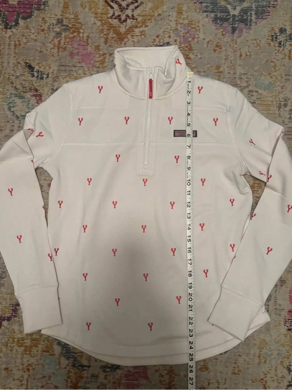 Vineyard Vines Dreamcloth Quarter Zip Pullover with lobster embroidery - Picture 4 of 10